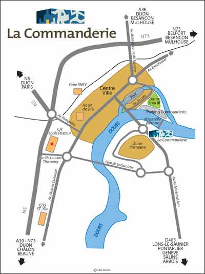 plan d'accès à la Commanderie